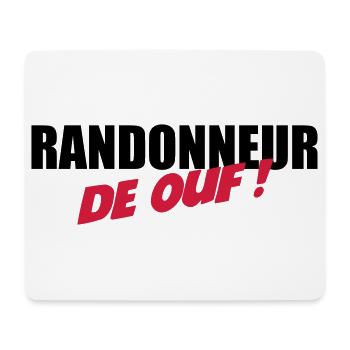 Randonneur de ouf ! - Tapis de souris (format paysage) - blanc - Devant