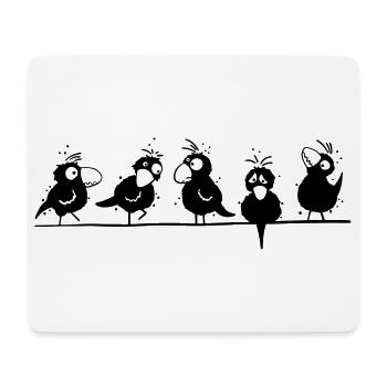 Bonne Corbeau - Tapis de souris (format paysage) - blanc - Devant