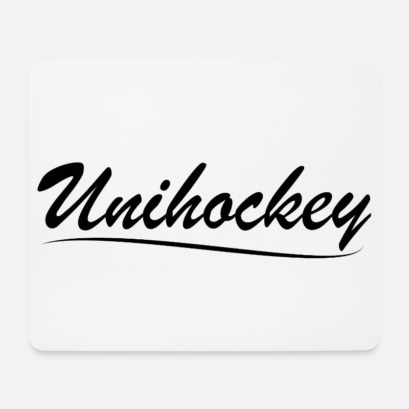 Unihockey Floorball - Mousepad (Querformat) - Weiß