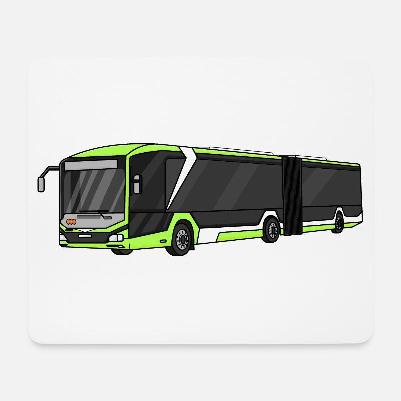 Bus, Schulbus, Busfahrer - Mousepad (Querformat) - Weiß