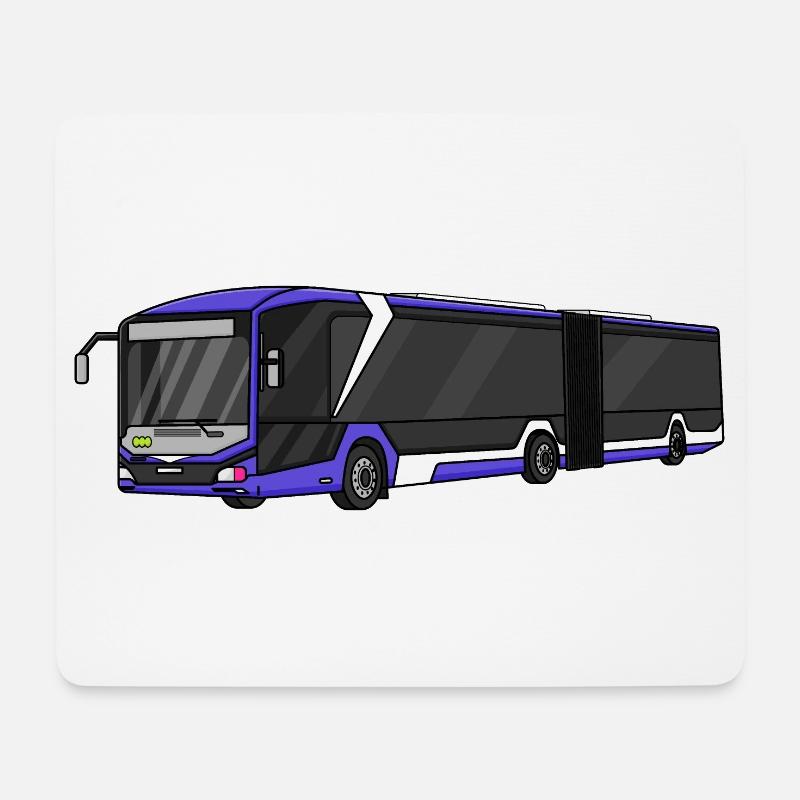 Bus, Schulbus, Busfahrer - Mousepad (Querformat) - Weiß