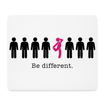 Sei anders – sei du selbst (Humor) - Mousepad (Querformat) - Weiß - Vorne