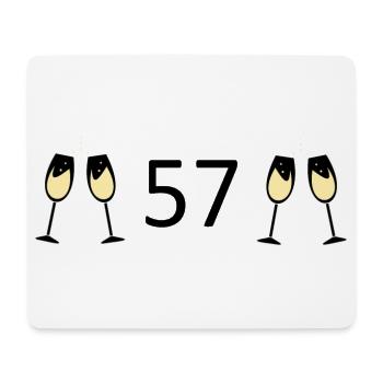 57th Birthday 57 Years Jubilee 57 Number 57 - Mouse Pad (horizontal) - white - Front