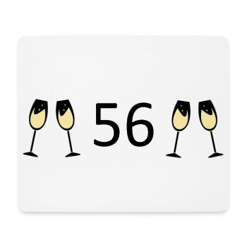 56th Birthday 56 Years Anniversary 56 Number 56 - Mouse Pad (horizontal) - white - Front