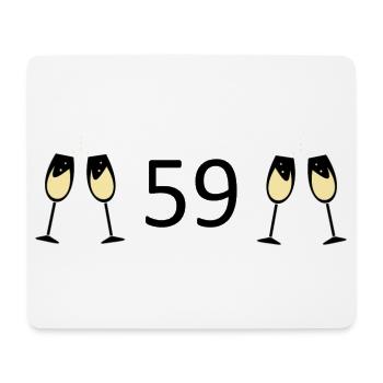 59.Geburtstag 59 Jahre Jubiläum 59 Zahl 59 - Mousepad (Querformat) - Weiß - Vorne
