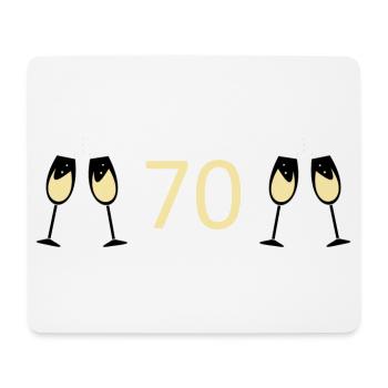 70.Geburtstag 70 Jahre Jubiläum 70 Zahl 70 weiß - Mousepad (Querformat) - Weiß - Vorne