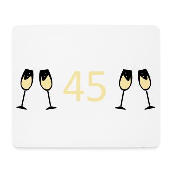 45e anniversaire 45e anniversaire 45 numéro 45 blanc - Tapis de souris (format paysage) - blanc - Devant