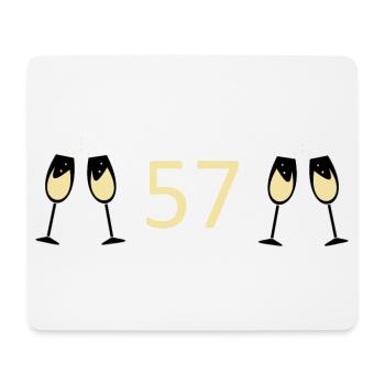 57th Birthday 57 Years Jubilee 57 Number 57 - Mouse Pad (horizontal) - white - Front