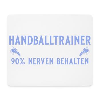 Entraîneur de handball 10 % tactique 90 % garder son sang-froid - Tapis de souris (format paysage) - blanc - Devant