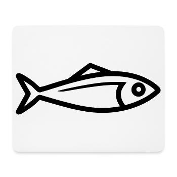 hareng - Tapis de souris (format paysage) - blanc - Devant