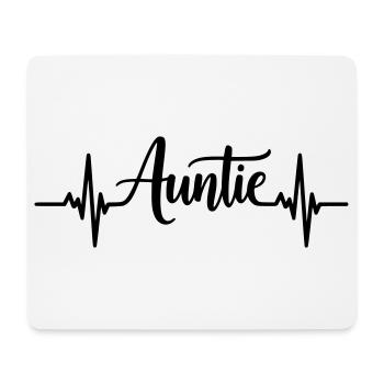 Auntie Heartbeat – Aunt Gift - Mouse Pad (horizontal) - white - Front