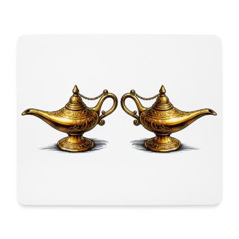 Lampes à huile dorées - Tapis de souris (format paysage) - blanc - Devant