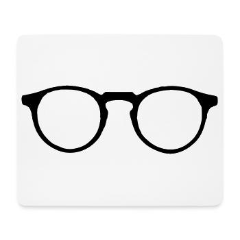 Brille - Mousepad (Querformat) - Weiß - Vorne