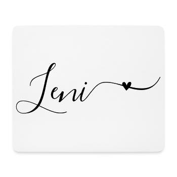 Leni Prénom Décoratif - Tapis de souris (format paysage) - blanc - Devant