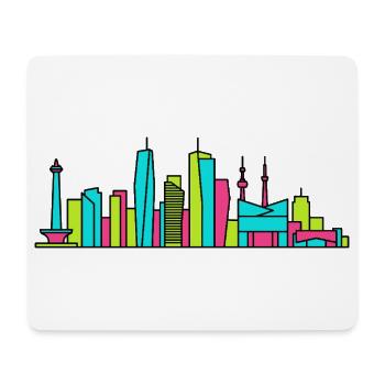 Jakarta City Skyline Monas Monument Modern Art - Mouse Pad (horizontal) - white - Front