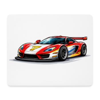 Graphismes de voitures de course de style vitesse - Tapis de souris (format paysage) - blanc - Devant
