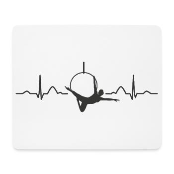 Aerialist Heartbeat Aerial Ring Lyra Luftring - Mousepad (Querformat) - Weiß - Vorne