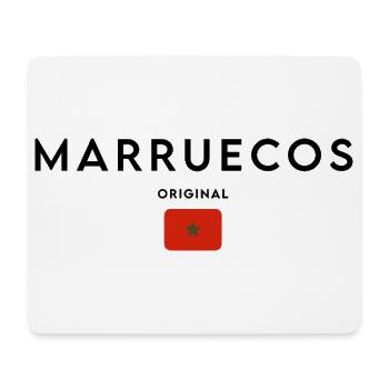 Flagge Marokkos, elegantes minimalistisches Design - Mousepad (Querformat) - Weiß - Vorne