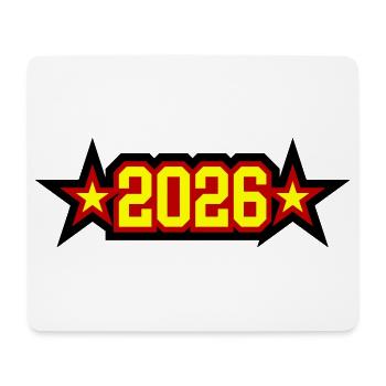 2026 Deutschland - Mousepad (Querformat) - Weiß - Vorne