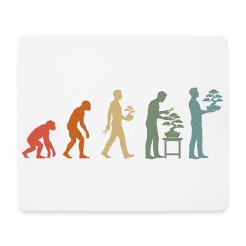 Japanese Bonsai Tree Plant Vintage Evolution - Mouse Pad (horizontal) - white - Front