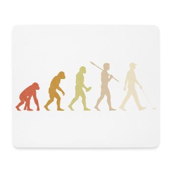 Hockey Evolution : Cadeau drôle de joueur de hockey - Tapis de souris (format paysage) - blanc - Devant