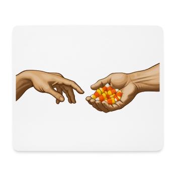 Candy Corn – La Création – Drôle de Candy Corn - Tapis de souris (format paysage) - blanc - Devant