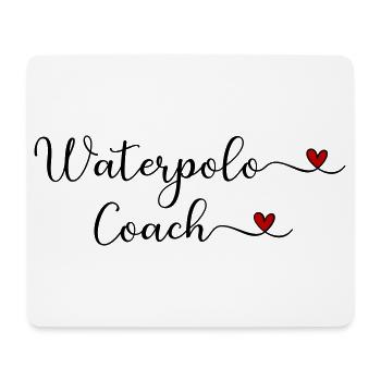 Waterpolo Coach with a Heart Design - Mouse Pad (horizontal) - white - Front