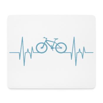 Herzschlag Fahrrad Radfahrer Geschenk - Mousepad (Querformat) - Weiß - Vorne