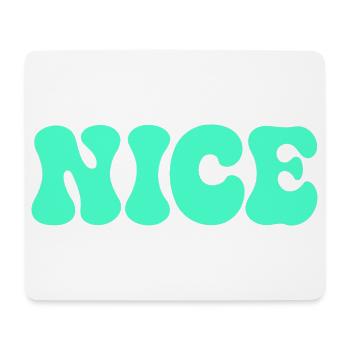 SCHÖNE türkisfarbene Pop-Blasen - Mousepad (Querformat) - Weiß - Vorne