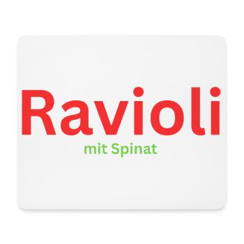 Ravioli mit Spinat  - Mousepad (Querformat) - Weiß - Vorne