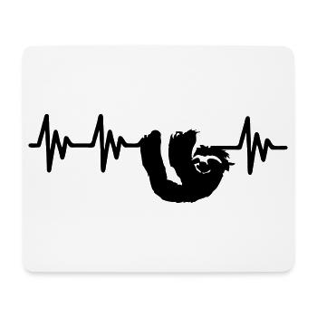 Herzlinie Faultier Geschenk - Mousepad (Querformat) - Weiß - Vorne