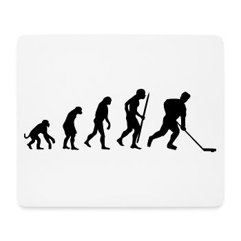 evolution of  hockey_ - Mousepad (Querformat) - Weiß - Vorne