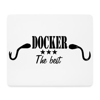 docker - Tapis de souris (format paysage) - blanc - Devant