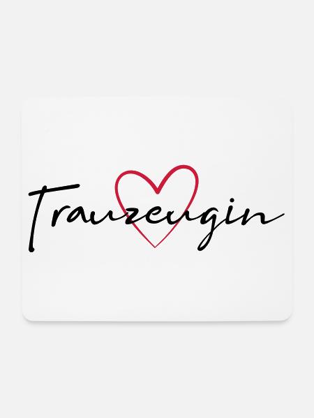 Trauzeugin Herz Junggesellinnenabschied - Mousepad (Querformat) - Weiß