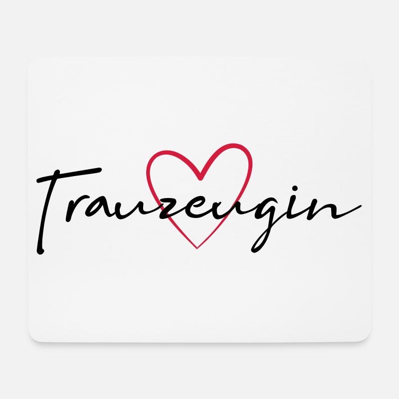 Trauzeugin Herz Junggesellinnenabschied - Mousepad (Querformat) - Weiß