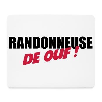 Randonneuse de ouf ! - Tapis de souris (format paysage) - blanc - Devant