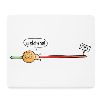 Der Weg ist das Ziel - Schnecke - Comic - Geschenk - Mousepad (Querformat) - Weiß - Vorne