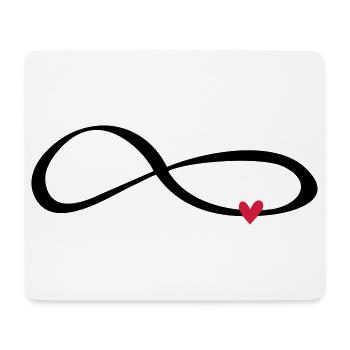 Infinity sign symbol gift love - Mouse Pad (horizontal) - white - Front
