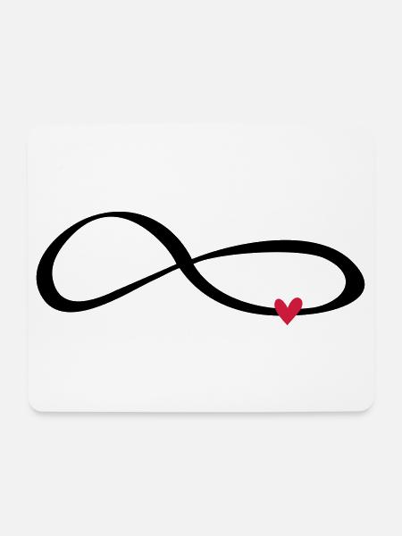 Infinité caractère symbole cadeau amour - Tapis de souris (format paysage) - blanc