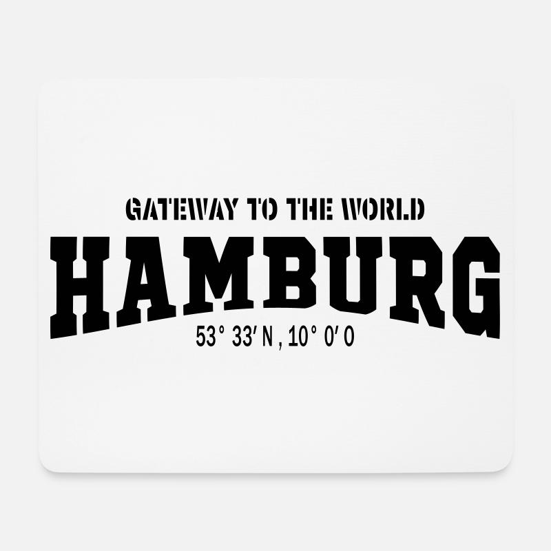 HAMBURG - Mousepad (Querformat) - Weiß
