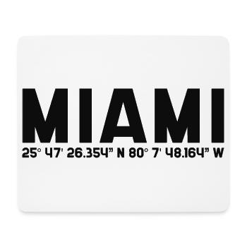 Miami Koordinaten Graphic - Mousepad (Querformat) - Weiß - Vorne