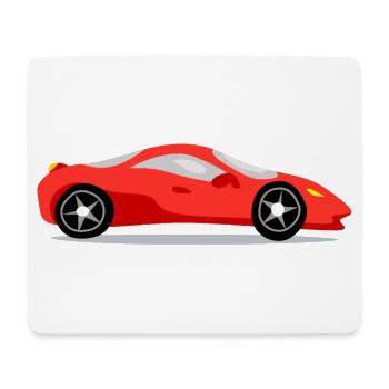 Red sports car - Mouse Pad (horizontal) - white - Front