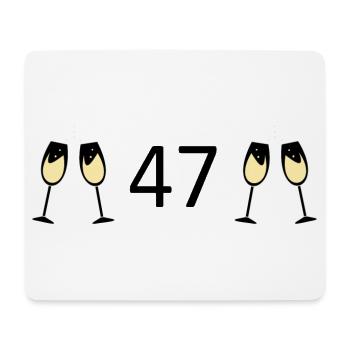 47th Birthday 47 Years Anniversary 47 Years Number 47 - Mouse Pad (horizontal) - white - Front