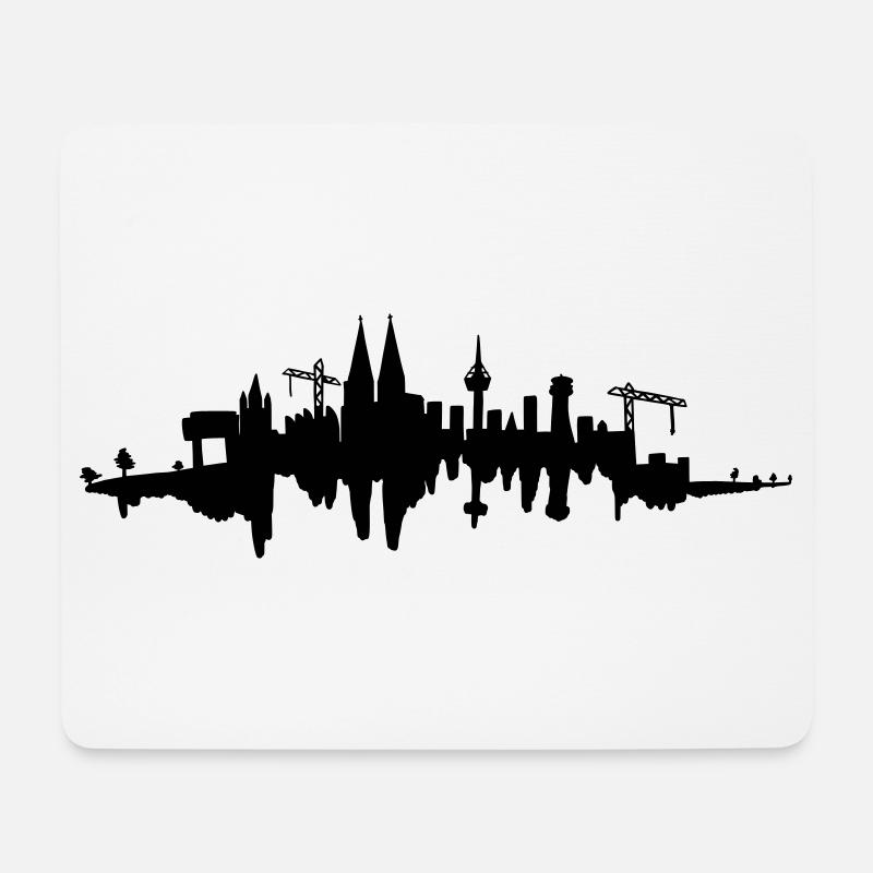 Horizon de Cologne - Tapis de souris (format paysage) - blanc