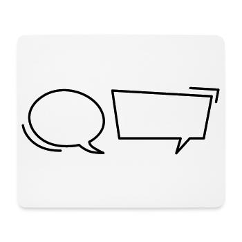 Comic speech bubbles - Mouse Pad (horizontal) - white - Front