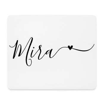 Prénom Mira Décoratif - Tapis de souris (format paysage) - blanc - Devant
