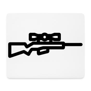 Scharfschütze - Mousepad (Querformat) - Weiß - Vorne