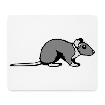 Rat Side Profile Cute Funny Rodent Animal Comic - Mouse Pad (horizontal) - white - Front