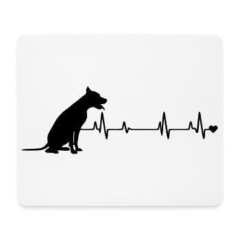 Chien - Tapis de souris (format paysage) - blanc - Devant