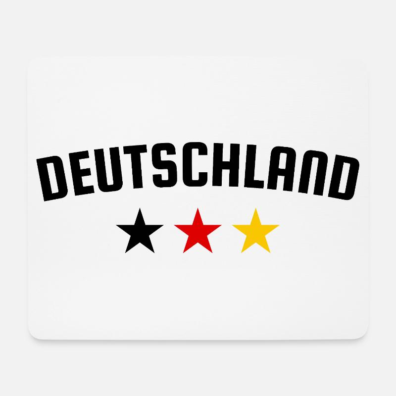 Deutschland 3 Sterne Design - Mousepad (Querformat) - Weiß